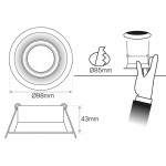 Foco basculante empotrar Konica 98mm Negro, para Lámpara GU10/MR16